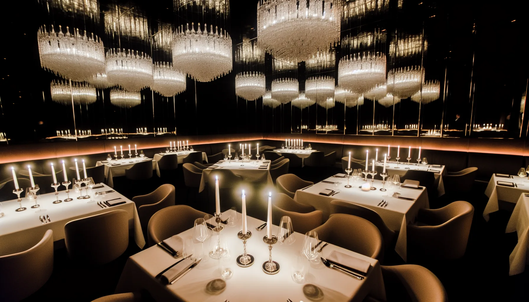 Fine dining restaurant interior