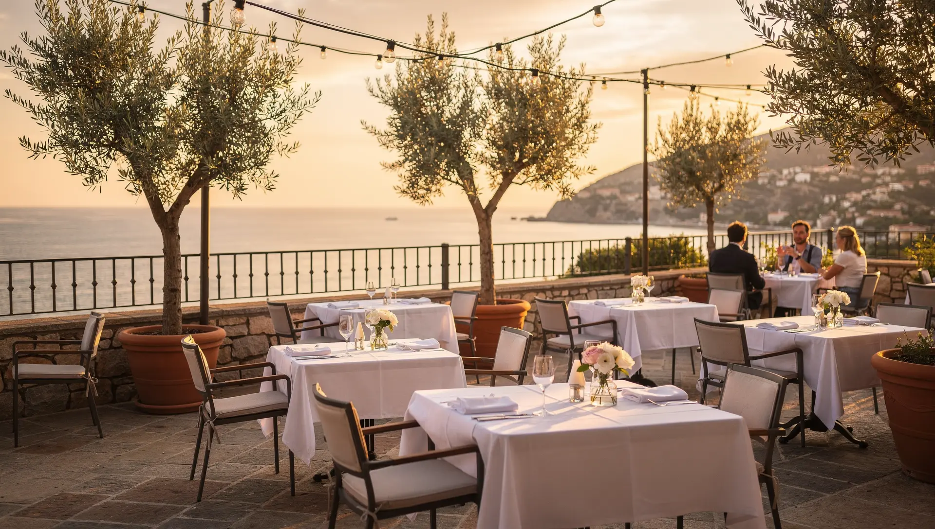 Terrasse mit Blick aufs Mittelmeer
